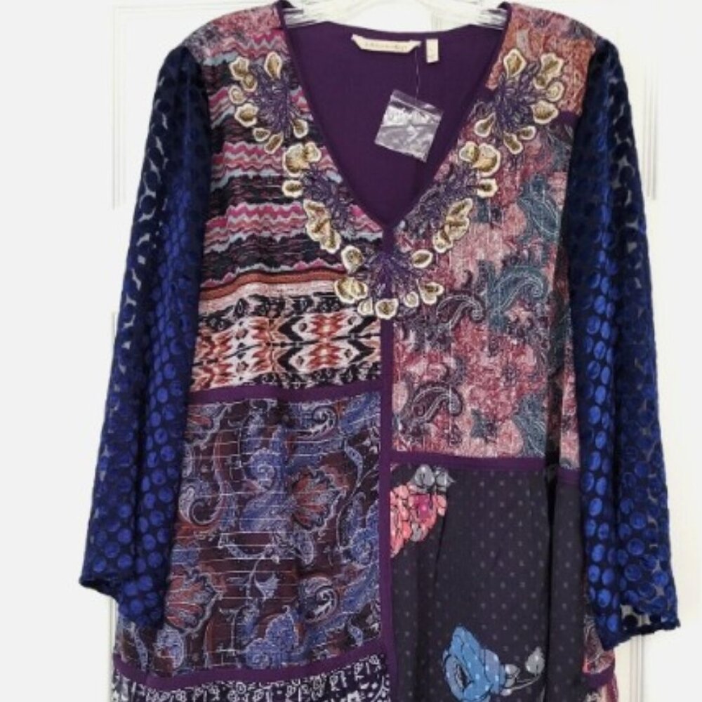 Bohemian Patchwork Tunic: Richly Colored Fabrics,… - image 4